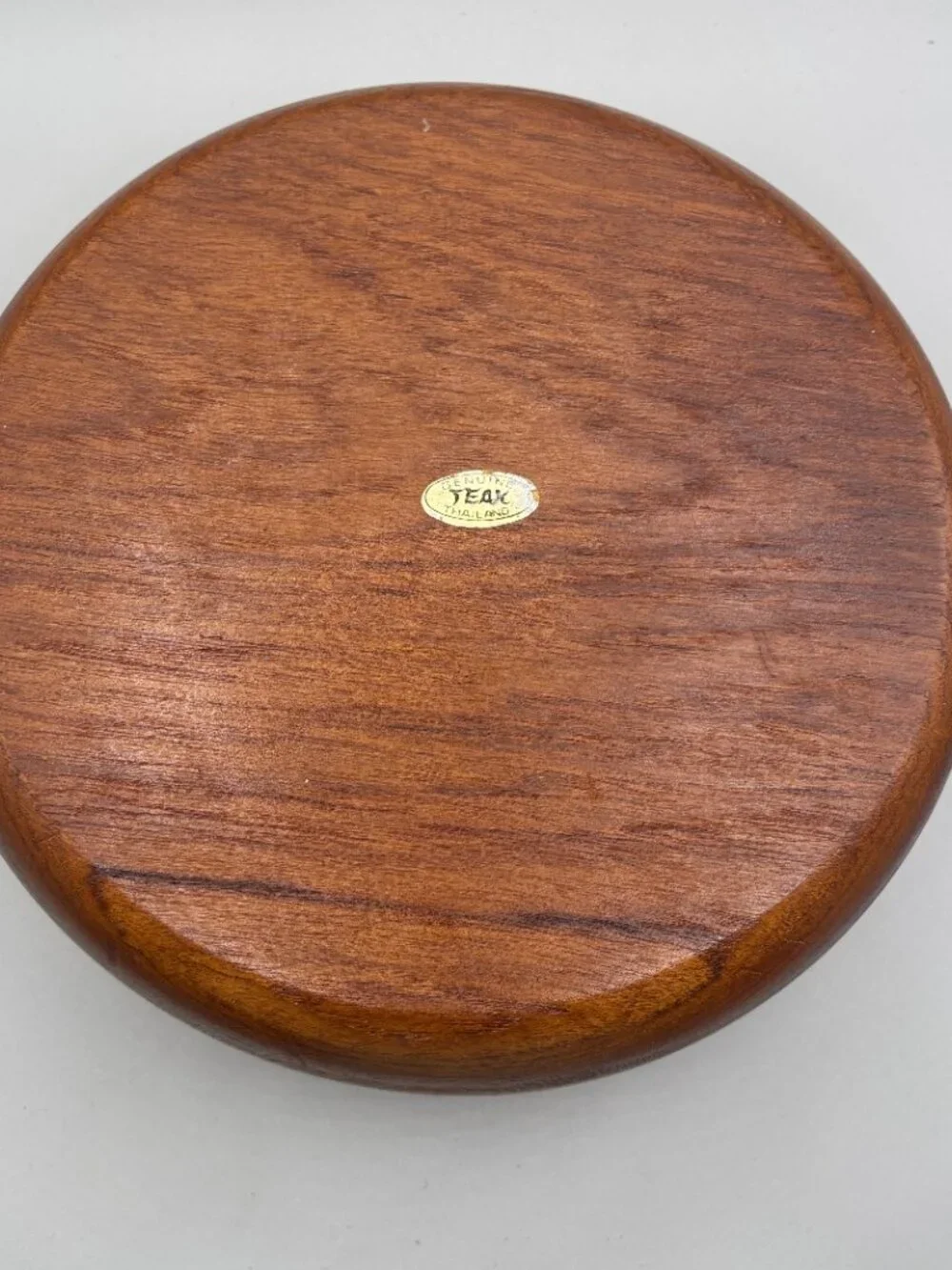 Vintage Genuine Teak Wood Salad Bowl 9.5
